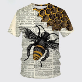 Cute 3D Bee T-Shirt | Unique Graphic Tee Gift for Bee Lovers