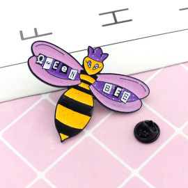 Cute Queen Bee Enamel Pin | Unique Bee Brooch Jewelry Gift