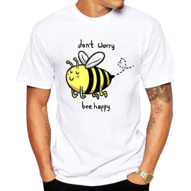 Funny Bee T-Shirt | 'Don't Worry Bee Happy' Cute Graphic Tee
