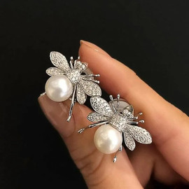boucle d'oreille abeilles - boucles abeille en perle