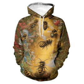 Hoodie coupe sport abeille automne