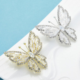 Broches Papillon en Zircon Cubique
