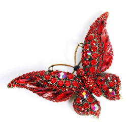 Sparkling Crystal Butterfly Brooch Pin | Unique Jewelry Gift