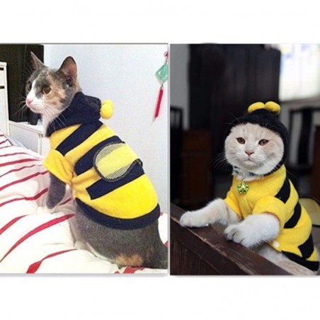 Cute Bee Costume Hoodie for Cats | Funny Pet Gift Idea