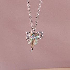 Collier papillon coloré