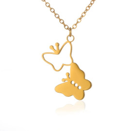 Pendentif 2 papillons couleur Or