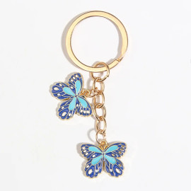 Porte-clés papillon coloré - couleurs bleu