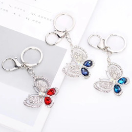 Rhinestone Butterfly Keychain | Unique Gift for Women