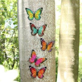 Magnifiques Stickers Mural Papillons Métalliques