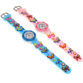 Montre Papillon pour enfant avec Bracelet Papillons Multicoloress