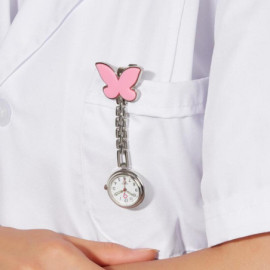 Montre de poche pour infirmière à Quartz avec Grand Papillon