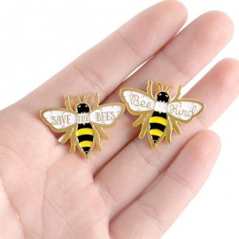 Save the Bees & Bee Kind Enamel Pin Set | Cute Bee Jewelry