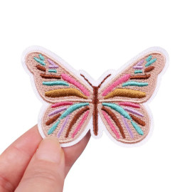 Patch Papillon Multicolore Thermocollant