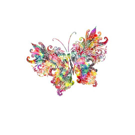 Écusson Papillon Thermocollant - Grand Papillon Multicolor