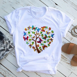 T-shirt Papillons en forme de Coeur