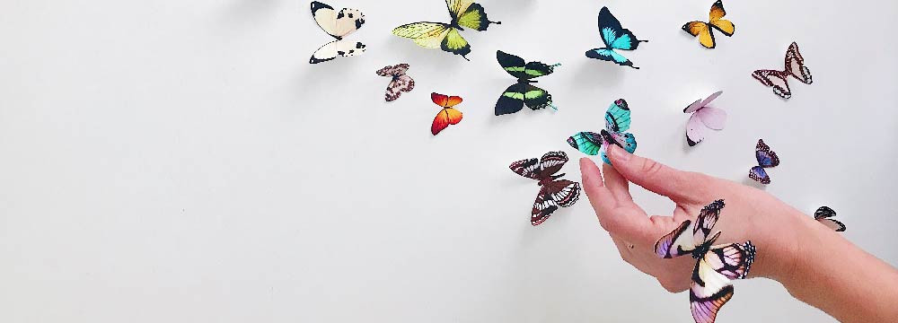 Butterfly sticker, nature stickers and decor to personalise
