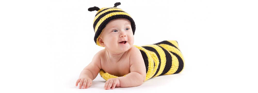 Bee collection for children, plush toys and baby