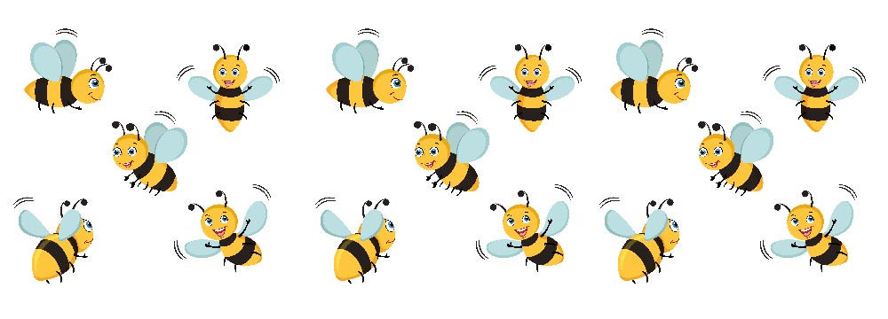 Bee stickers, decorative stick-on decals