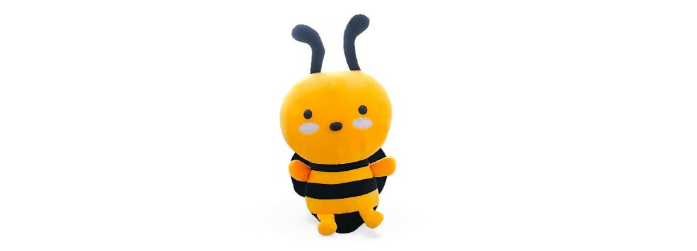 Bee plush toy, soft cuddly toy for children